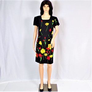 FIRST FOCUS size 5/6 colorful floral sheath dress